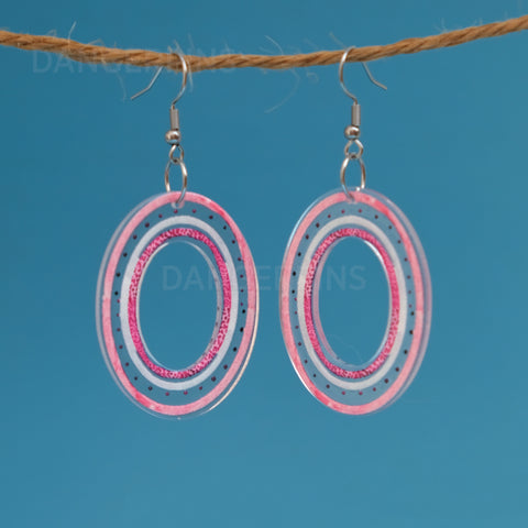 Strawberry Polka Loops earrings