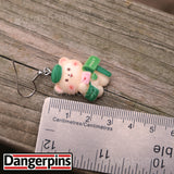 Delvin Letterman the Postman Bear earrings