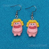 Creepy Little Pink Guy Earrings