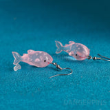 Pink Shark Fish earrings