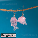 Pink Shark Fish earrings