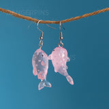 Pink Shark Fish earrings