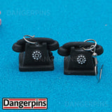 Retro Rotary Telephone earrings