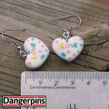 Polka Doodle Love Hearts earrings