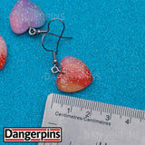 Smooth Gradient Glitter hearts earrings