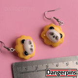 Panda Sunshine Flower earrings