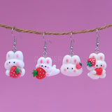 Strawberry Bunny Gang earrings