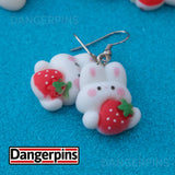 Strawberry Bunny Gang earrings