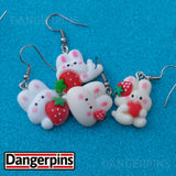 Strawberry Bunny Gang earrings