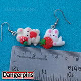 Strawberry Bunny Gang earrings