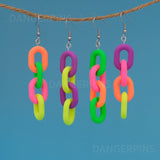 80's Neon Disco Links earrings