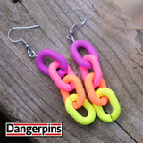 80's Neon Disco Links earrings