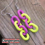 80's Neon Disco Links earrings