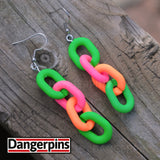 80's Neon Disco Links earrings