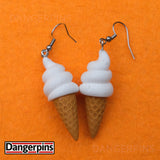 Vanilla & Chocolate Ice Cream Cones earrings