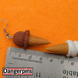 Vanilla & Chocolate Ice Cream Cones earrings