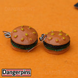 Hamburger earrings