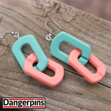 Jumbo twin links earrings