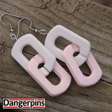 Jumbo twin links earrings