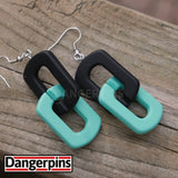 Jumbo twin links earrings