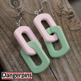 Jumbo twin links earrings