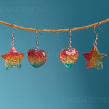 2 pairs of Sparkle Rainbow Star & Heart earrings