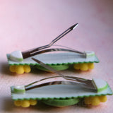 Green Garden Hair Clips