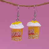 Movie Night Popcorn Earrings