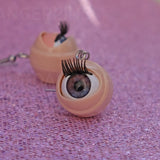 Mini Awful Creepy blinking Doll eyeball earrings