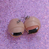 Large Awful Creepy blinking Doll eyeball earrings