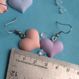 3 Pairs Pastel Hearts earrings