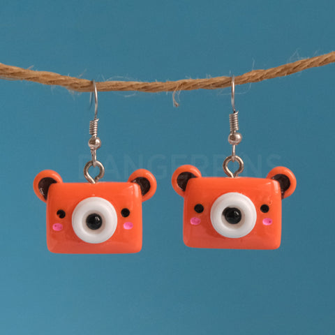 Camera Bear earrings