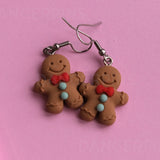 Gingerbread Person earrings