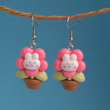 Bunny Houseplant Earrings