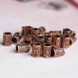 Set of 24 small Viking rune beads