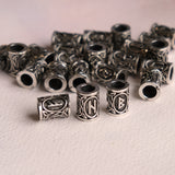 Set of 24 small Viking rune beads