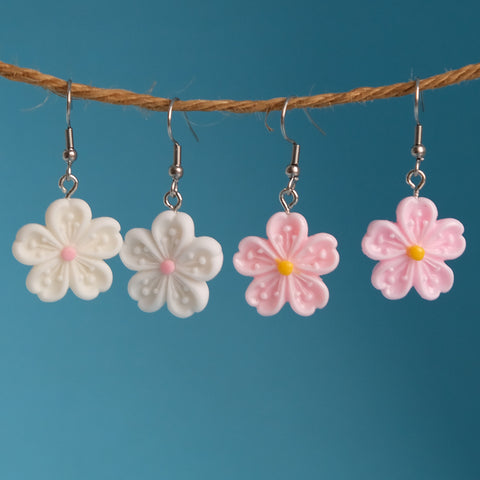 2 Pairs of Cherry Blossom Earrings