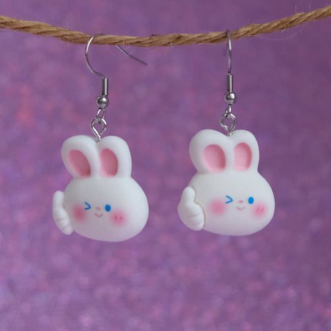 Everything is Totally Fine Bunnies Earrings