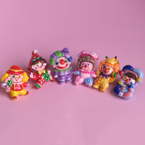 Cute but Creepy Clowns resin pin set