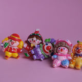 Cute but Creepy Clowns resin pin set