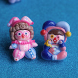 Cute but Creepy Clowns resin pin set