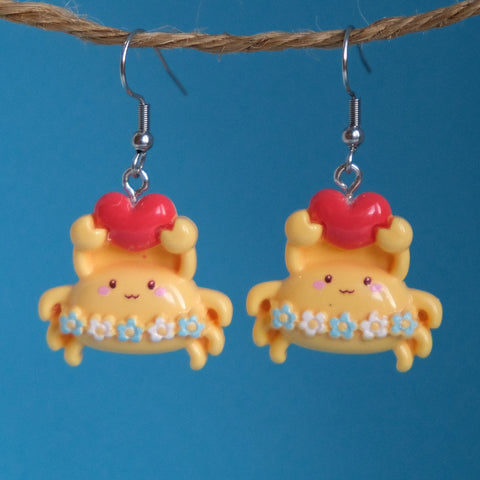 Lucky Little Love Crabs earrings