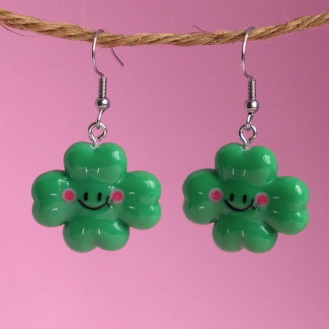 Clifford the Good Luck Clover Earrings