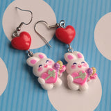 Crush On U Bunnies Earrings