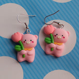 Bears and Tulips earrings