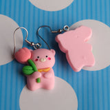 Bears and Tulips earrings