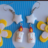 Cute Candle Stars Earrings