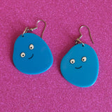 Flat Blue Weirdos earrings