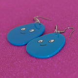 Flat Blue Weirdos earrings