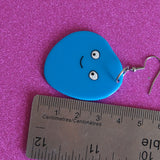 Flat Blue Weirdos earrings